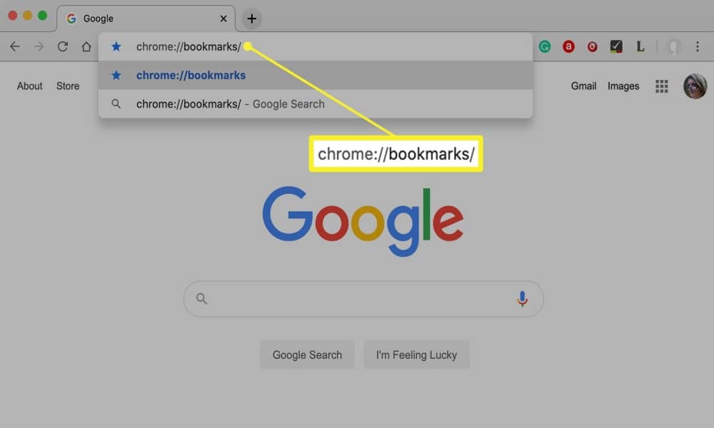 Bookmark di Google Chrome