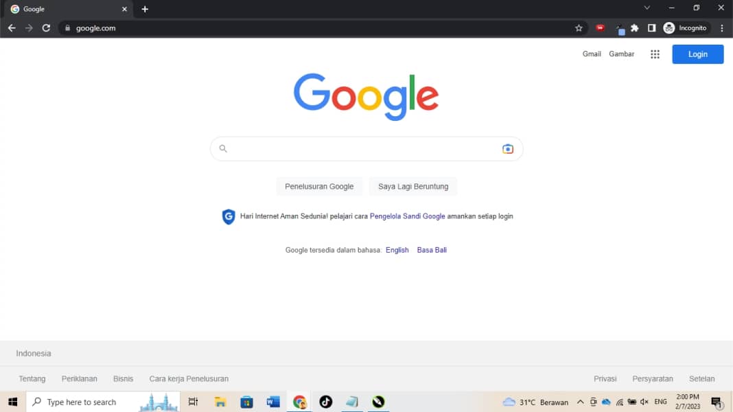 Cara bookmark di Google Chrome langkah ke-1